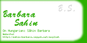 barbara sahin business card